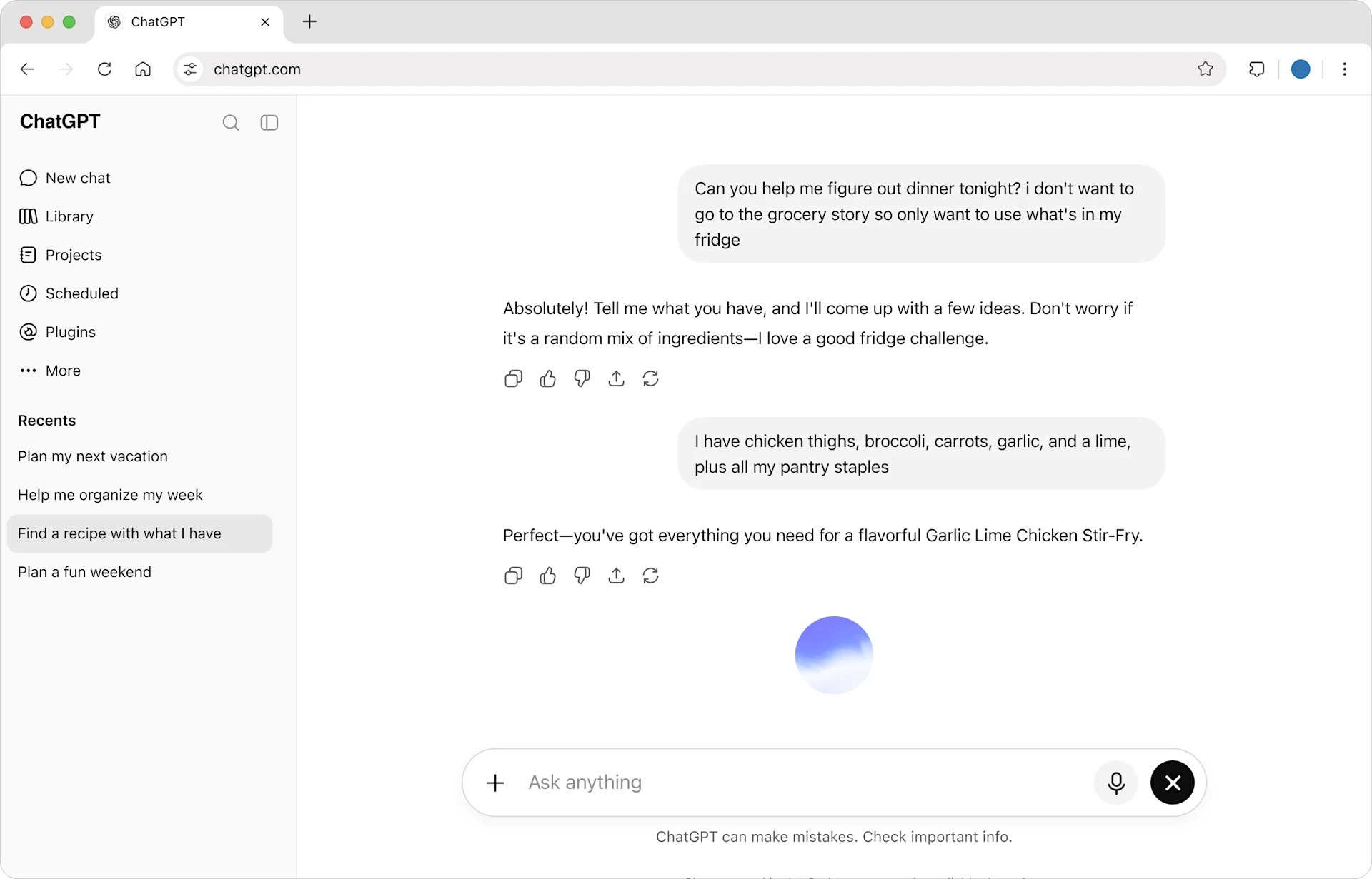Official ChatGPT product image showing an open-ended conversation and Ask anything input